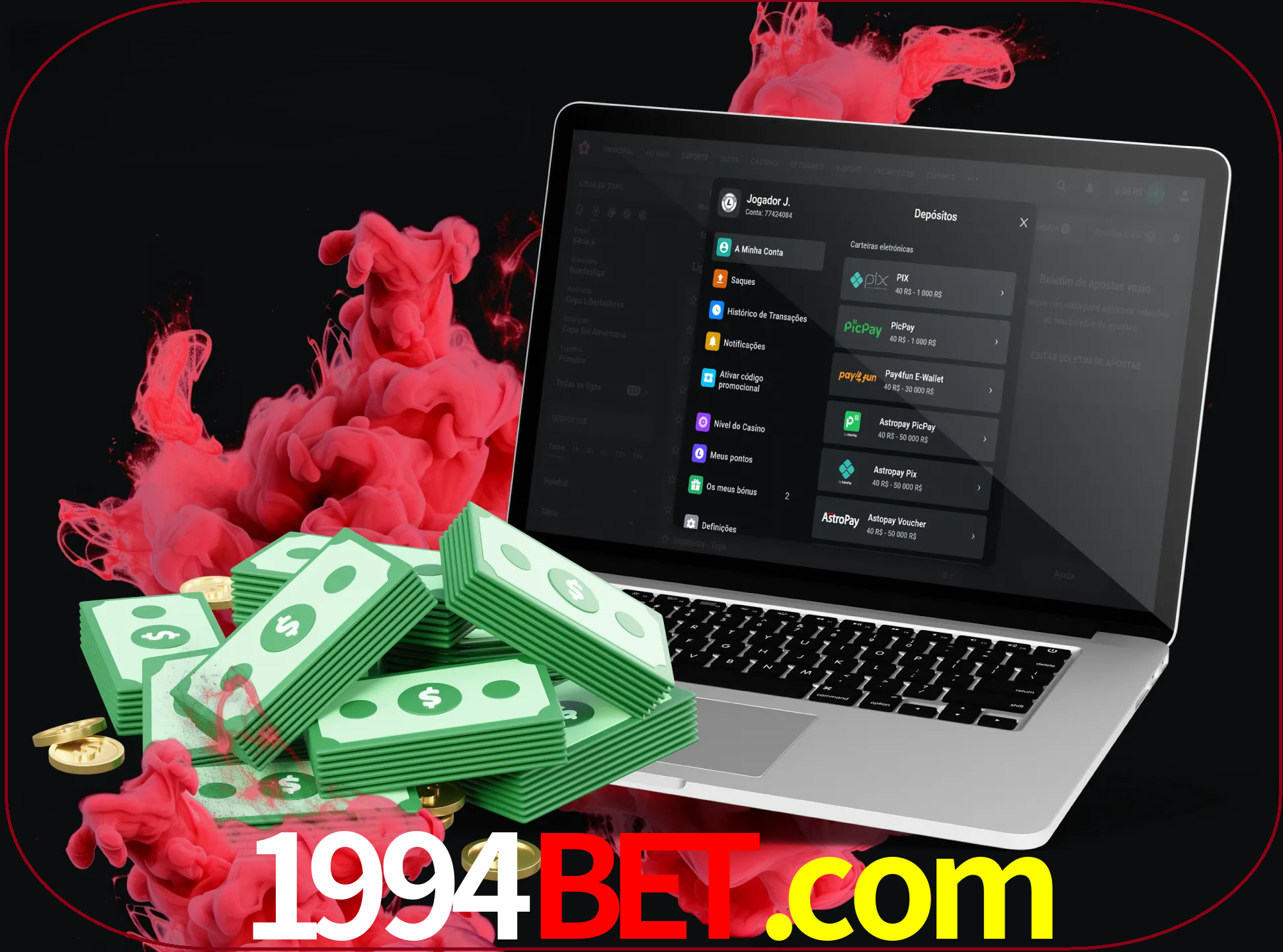 Para efetuar um depósito na sua conta 1994bet, basta escolher o método de depósito e especificar o montante.