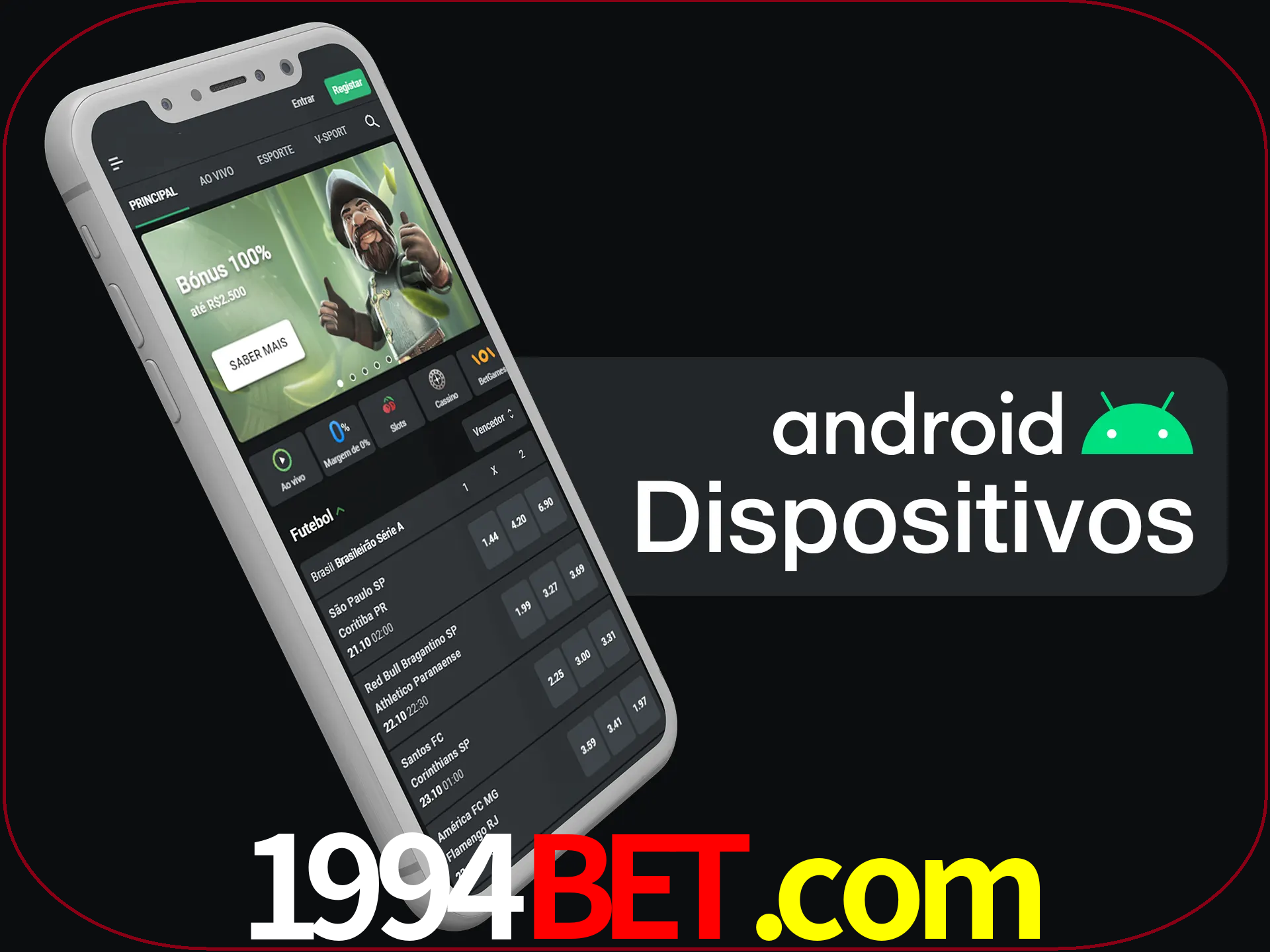 O aplicativo suporta a maioria de todos os dispositivos Android.